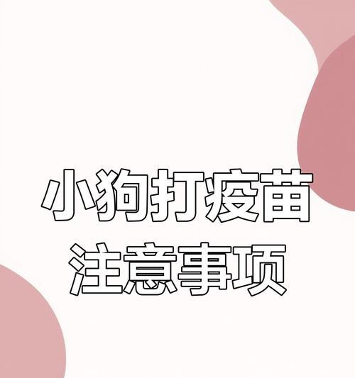 狗狗疫苗接种后多久可以带出去玩？（了解接种疫苗后带狗狗外出的最佳时间）