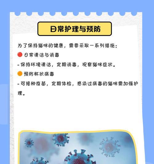 杯状病毒在猫身上的康复时间究竟需要多久？（了解康复时间有助于宠物主人更好地照顾猫咪健康）
