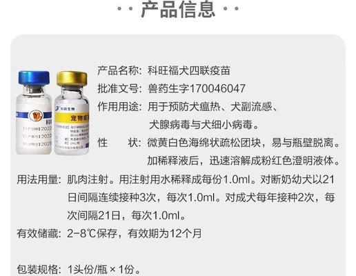 成犬一年应接种哪些疫苗？（详解成犬常规疫苗接种计划及注意事项）