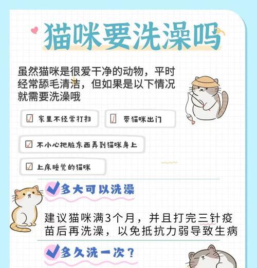 猫咪洗澡的适宜频率（定期洗澡对猫咪健康的重要性）